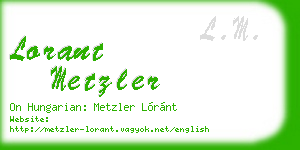 lorant metzler business card